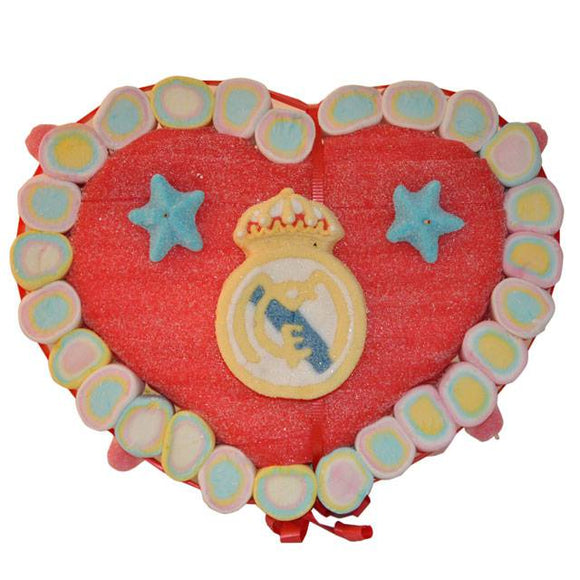 Tarta Corazón con Escudo de Fútbol