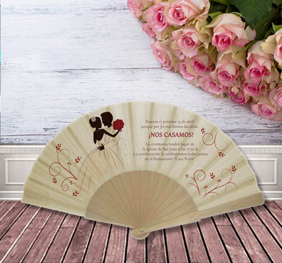 ABANICOS PARA BODAS PERSONALIZADOS