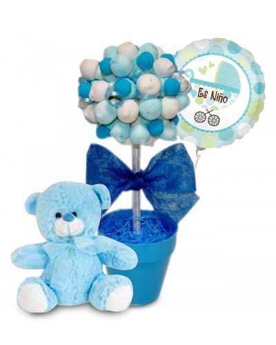 Árbol para Él con peluche y globo