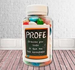 BOTE GOMINOLAS " PROFE GRACIAS POR TODO LO QUE ME HAS ENSEÑADO"