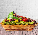 CESTA DE FRUTAS BEBE Y CARRITO