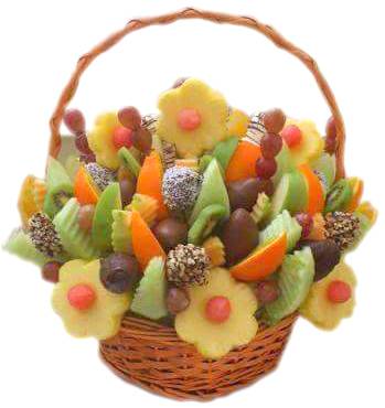 Cesta frutal Grande con chocolate