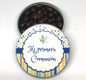 LATA COMUNIÓN RELLENA DE CHOCOLATES
