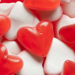 Corazon rojo y blanco