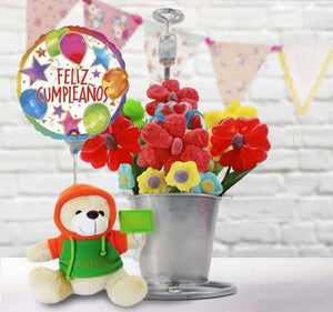 Maceta con Flores de Gominolas