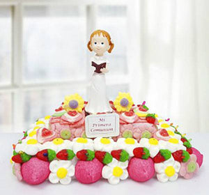 Tarta Comunión cuadrada niño y niña